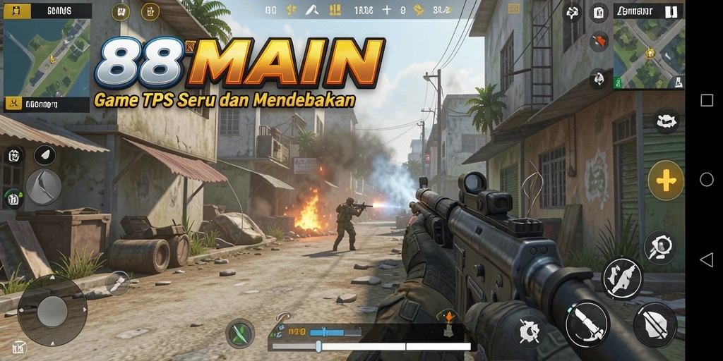 Tampilan gameplay TPS yang mendebarkan dan seru di 88MAIN.