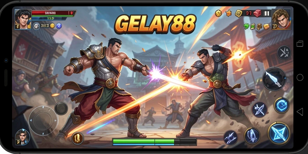 Gameplay seru dengan pertarungan mendebarkan di GELAY88.