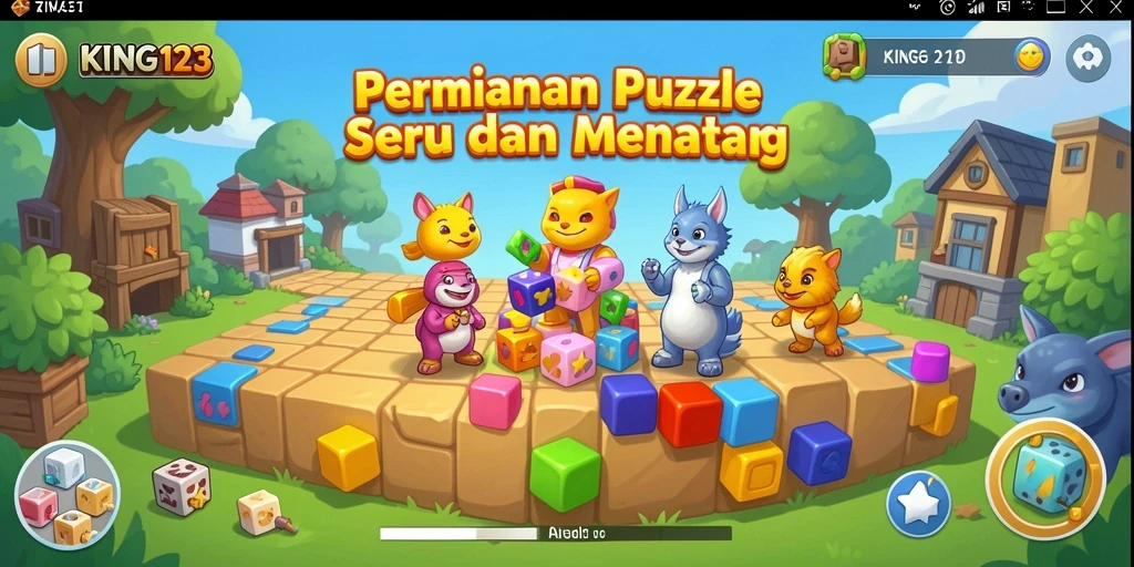 Tampilan gameplay menarik dari KING123 saat menyelesaikan teka-teki.