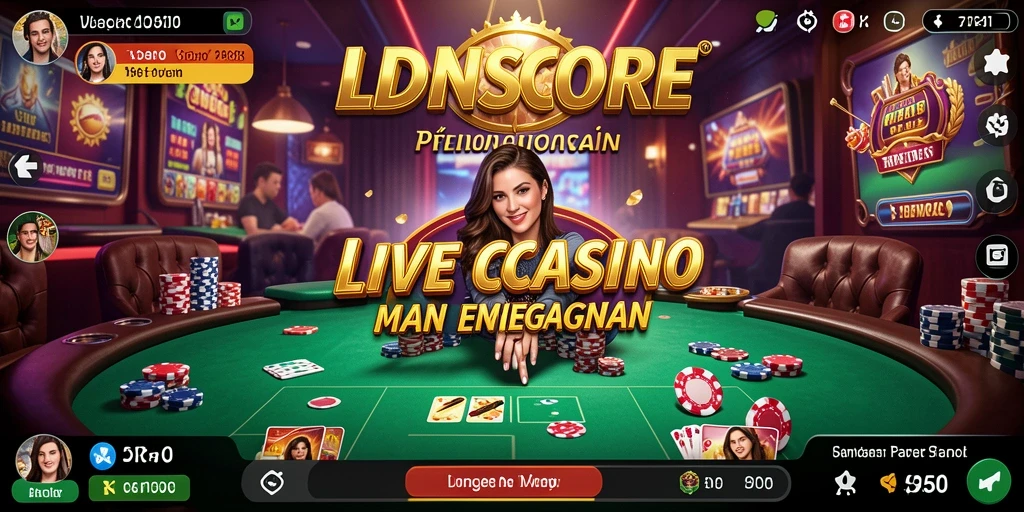 Tampilan utama gameplay Live Casino di LDNSCORE dengan dealer langsung.