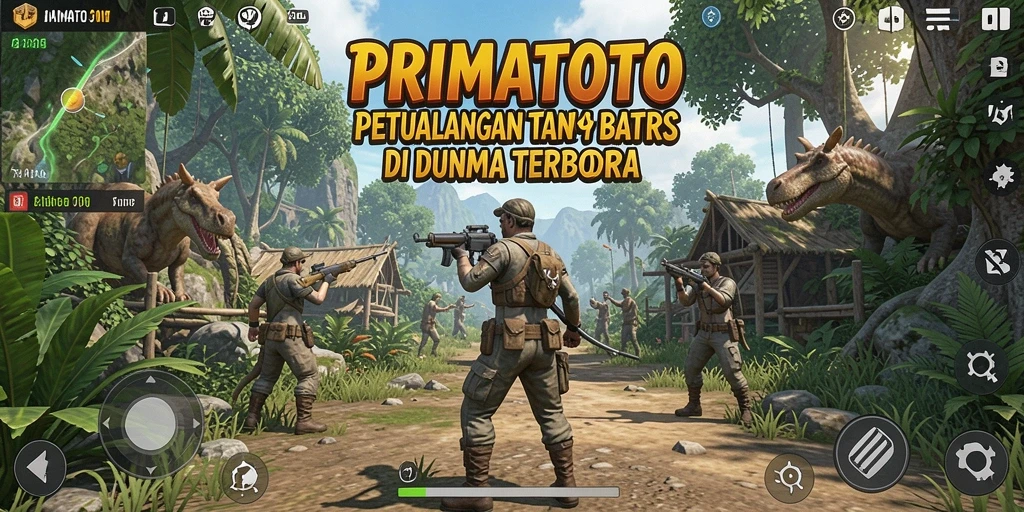 Tampilan gameplay <strong>PRIMATOTO</strong> yang indah di dunia terbuka.